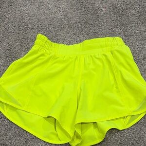 Lululemon Athletica Neon Yellow Athletic Shorts